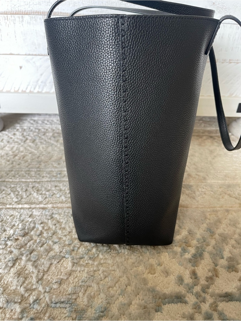 Tory Burch Black Pebbled Leather Tote - Picture 13 of 16